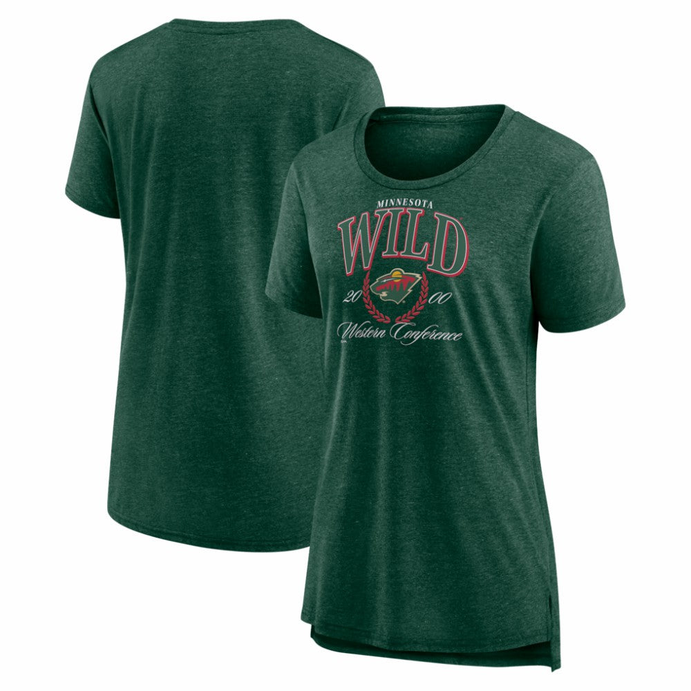 Minnesota Wild Women's Reign Supreme Tri-Blend T-Shirt - Green - NHL 202742540