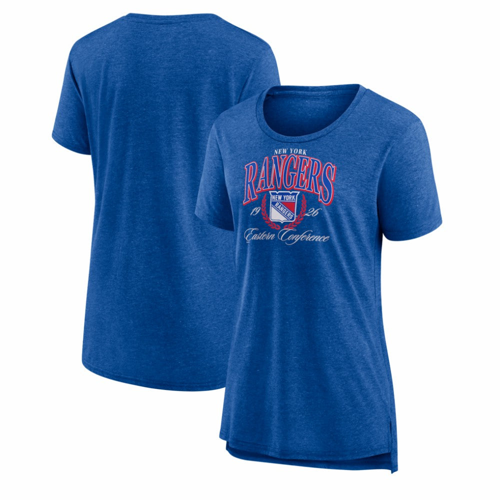 New York Rangers Women's Reign Supreme Tri-Blend T-Shirt - Blue - NHL 202742568