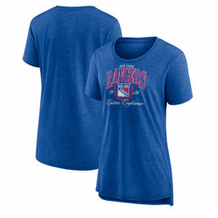 New York Rangers Women's Reign Supreme Tri-Blend T-Shirt - Blue - NHL 202742568