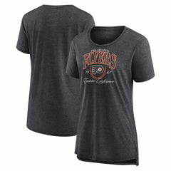 Philadelphia Flyers Women's Reign Supreme Tri-Blend T-Shirt - Gray - NHL 202742578