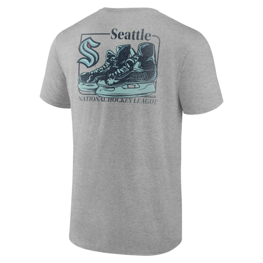 Seattle Kraken Glory Skates T-Shirt - Heather Gray - NHL 202742595