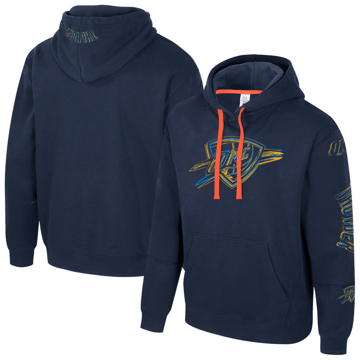 Oklahoma City Thunder Stadium Essentials Unisex Elementized Pullover Hoodie Navy