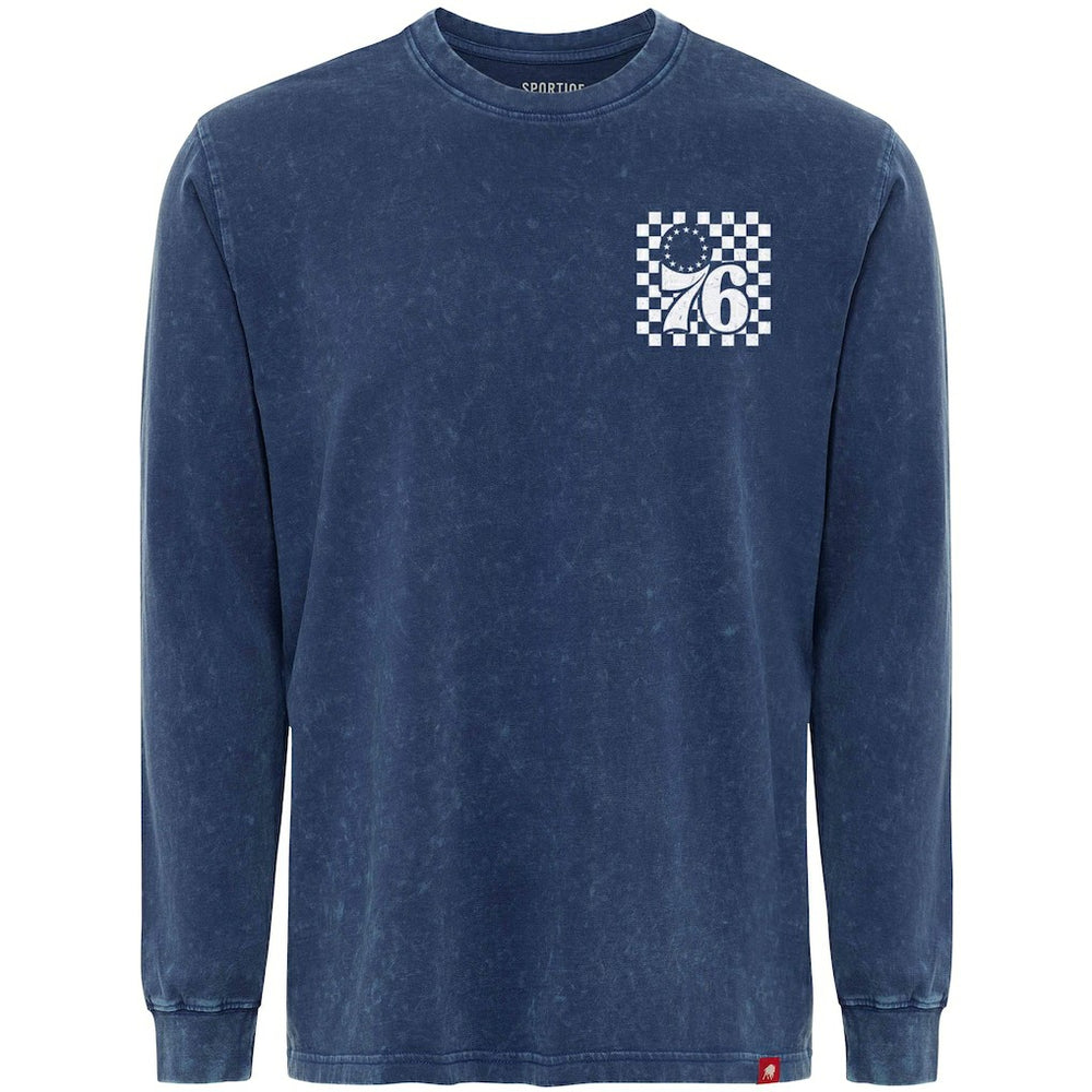 Philadelphia 76ers Sportiqe Men's Bono Long Sleeve T-Shirt Blue