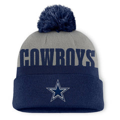 Fanatics Dallas Cowboys Punter Cuffed Knit Hat with Pom Navy