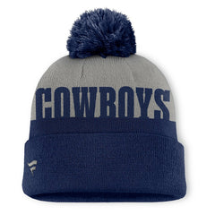Fanatics Dallas Cowboys Punter Cuffed Knit Hat with Pom Navy