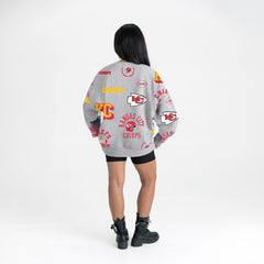 Kansas City Chiefs Gameday Couture Women's Always On Repeat Fleece Sweatshirt Heather Gray