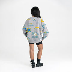 Los Angeles Chargers Gameday Couture Women's Always On Repeat Fleece Sweatshirt Heather Gray