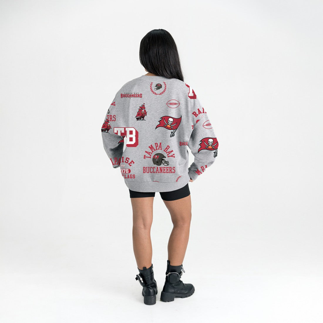Tampa Bay Buccaneers Gameday Couture Women's Always On Repeat Fleece Sweatshirt Heather Gray