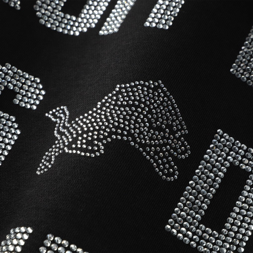 Detroit Lions Gameday Couture Women's Oversized Hype Era Rhinestone Text Sweatshirt Black