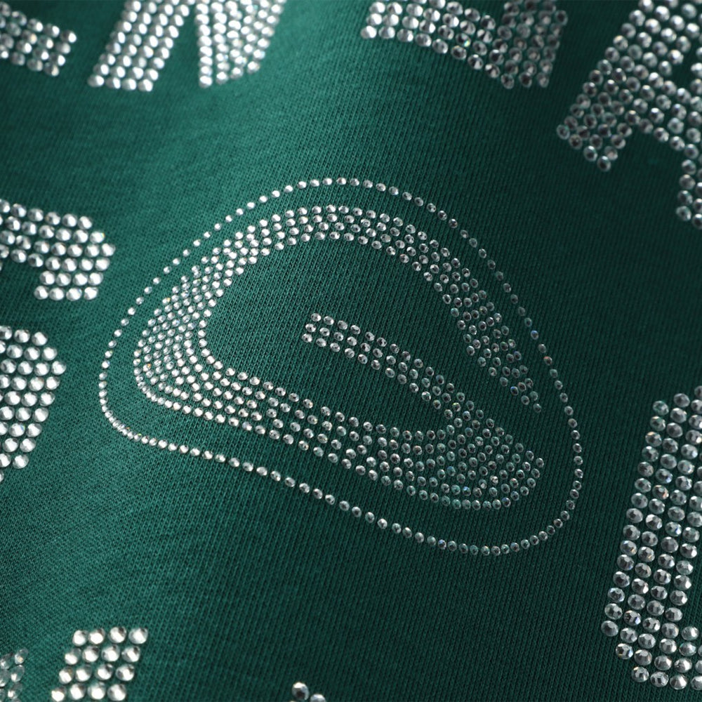 Green Bay Packers Gameday Couture Women's Oversized Hype Era Rhinestone Text Sweatshirt Green