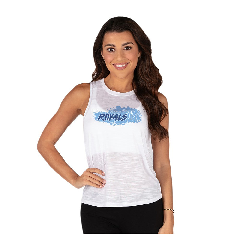 Kansas City Royals Concepts Sport Women's Infuse Slub Tank Top - White - MLB Discount