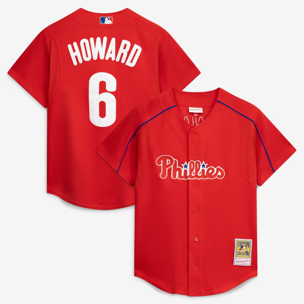Ryan Howard Philadelphia Phillies Mitchell & Ness Cooperstown Collection Batting Practice Jersey - Red - Mitchell & Ness Sale
