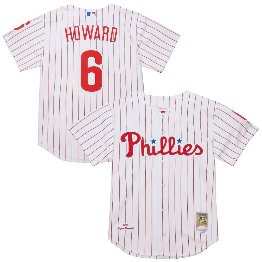 Ryan Howard Philadelphia Phillies Mitchell & Ness Cooperstown Collection Authentic Jersey - White - Mitchell & Ness Online