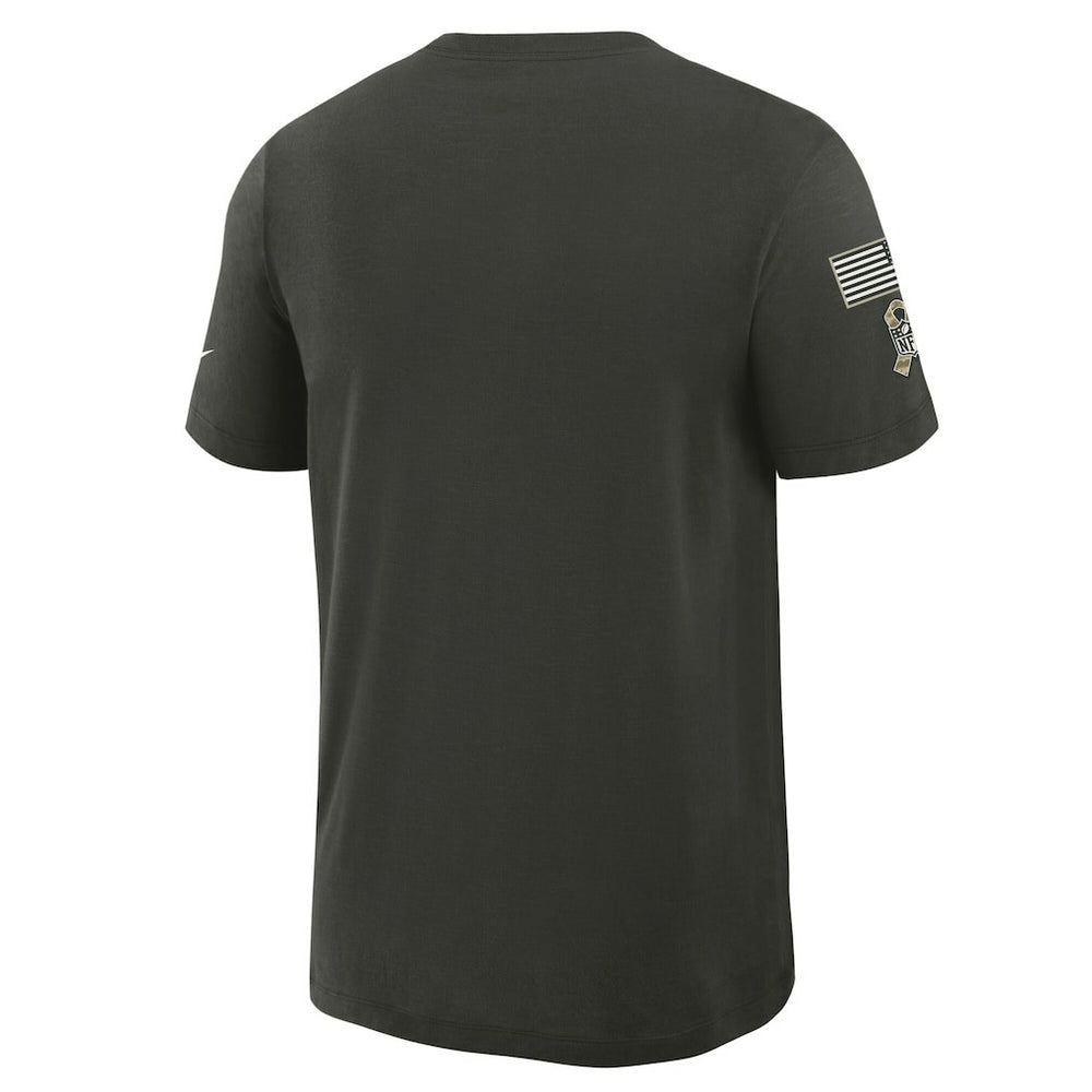 Nike Dallas Cowboys 2025 Salute to Service Sideline Slub Dri-FIT T-Shirt Forest Green