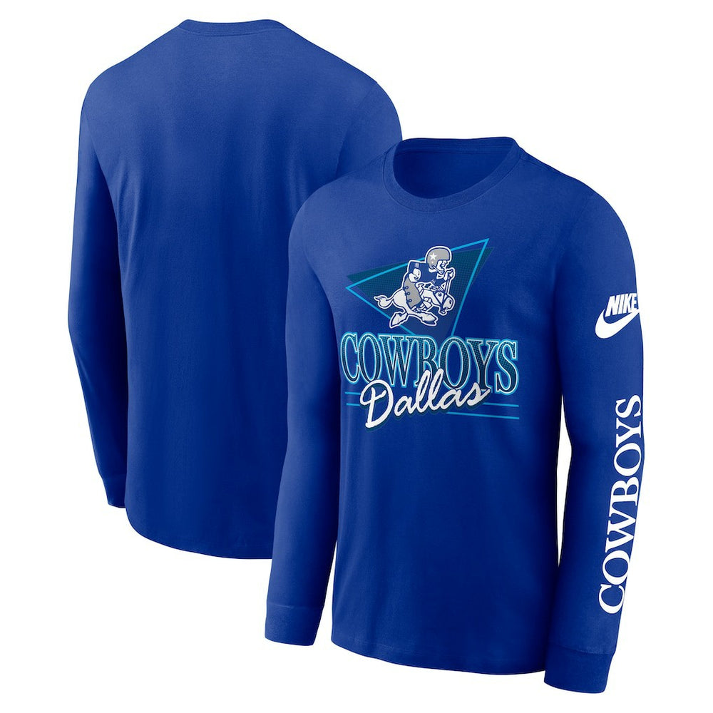 Nike Dallas Cowboys Rewind Long Sleeve T-Shirt Royal