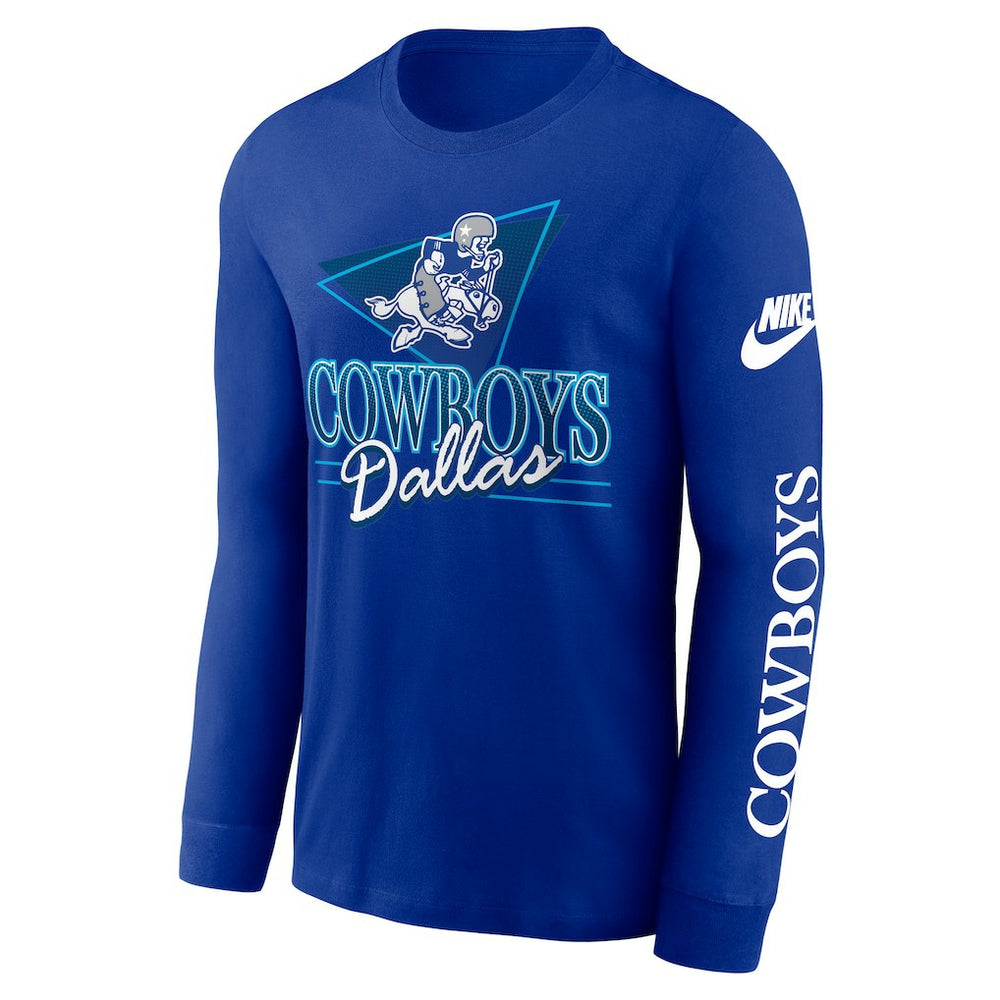 Nike Dallas Cowboys Rewind Long Sleeve T-Shirt Royal