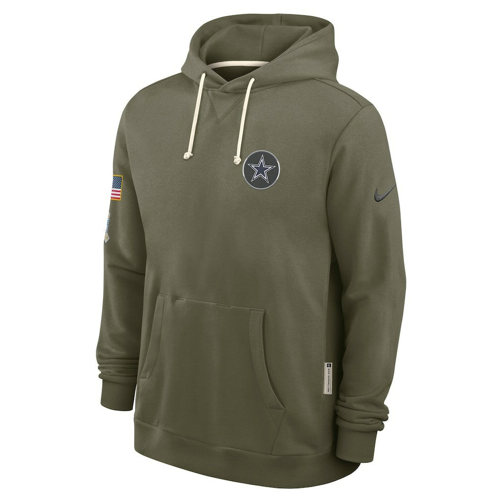 Nike Dallas Cowboys 2025 Salute to Service Sideline Standard Issue Dri-FIT Hoodie Olive