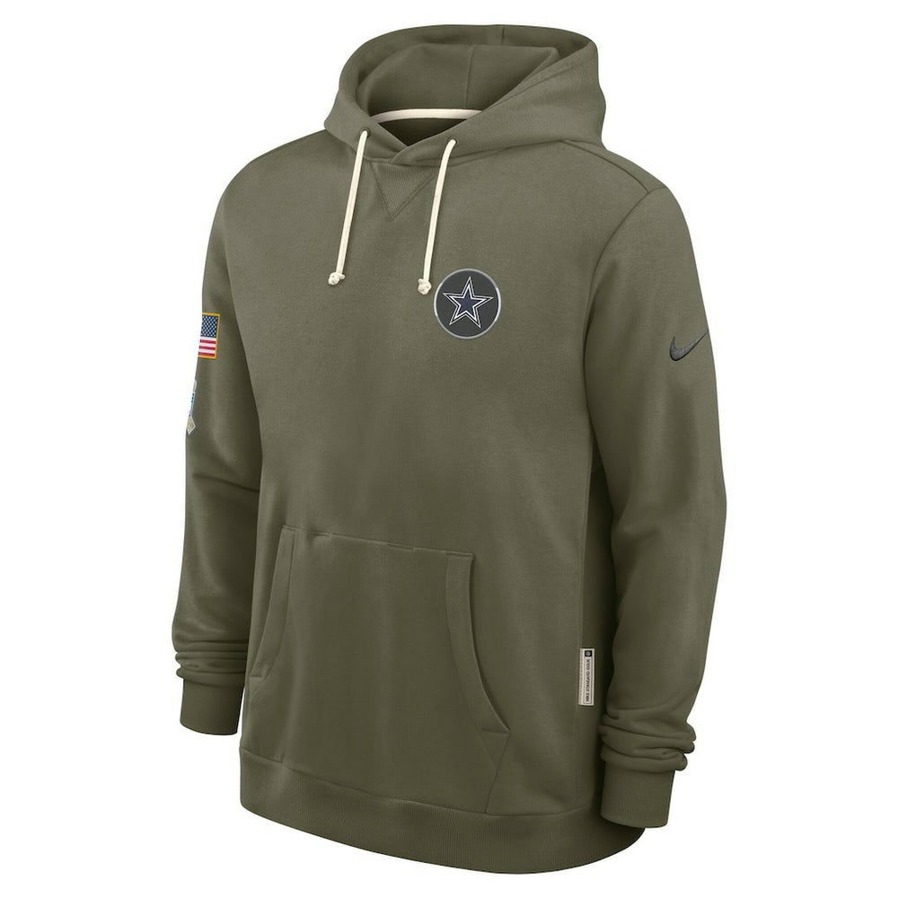 Nike Dallas Cowboys 2025 Salute to Service Sideline Standard Issue Dri-FIT Hoodie Olive