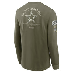 Nike Dallas Cowboys 2025 Salute to Service Sideline Long Sleeve T-Shirt Olive
