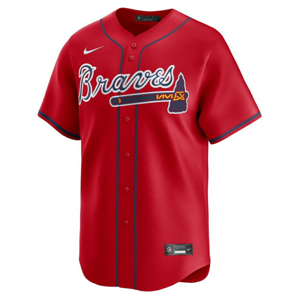 Atlanta Braves Nike Alternate Limited Custom Jersey - Red - Nike Sale