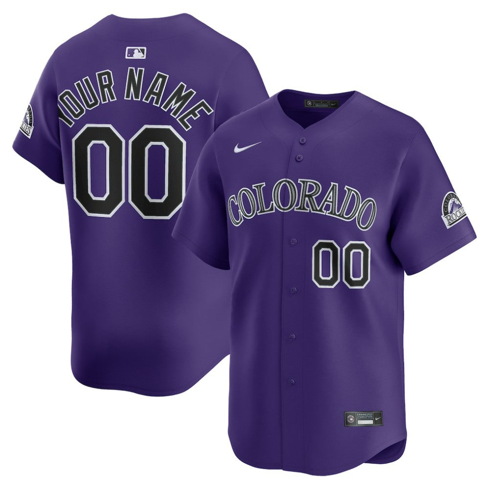 Colorado Rockies Nike Alternate Limited Custom Jersey - Purple - Nike on Sale