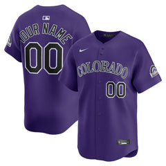 Colorado Rockies Nike Alternate Limited Custom Jersey - Purple - Nike on Sale