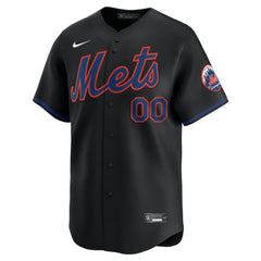 New York Mets Nike Alternate Limited Custom Jersey - Black - Nike Sale