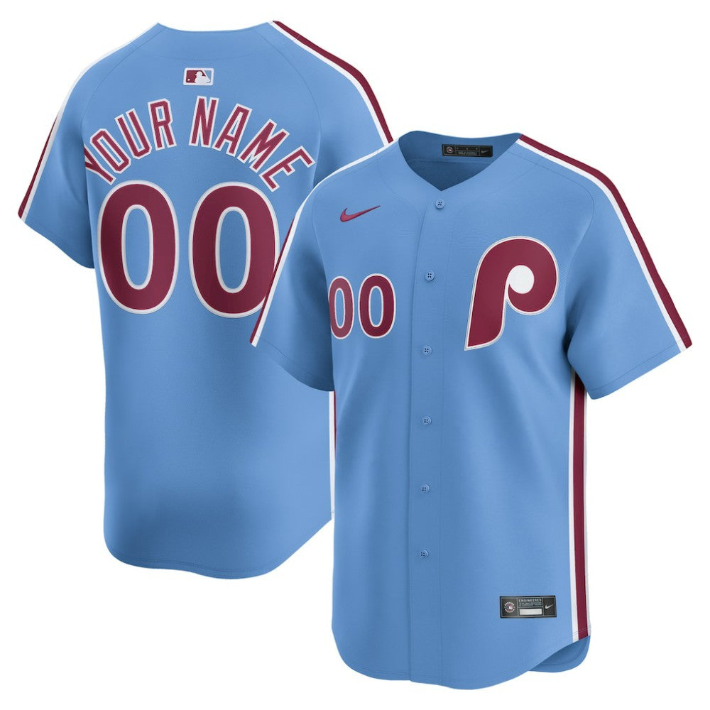 Philadelphia Phillies Nike Alternate Limited Custom Jersey - Light Blue - Nike on Sale
