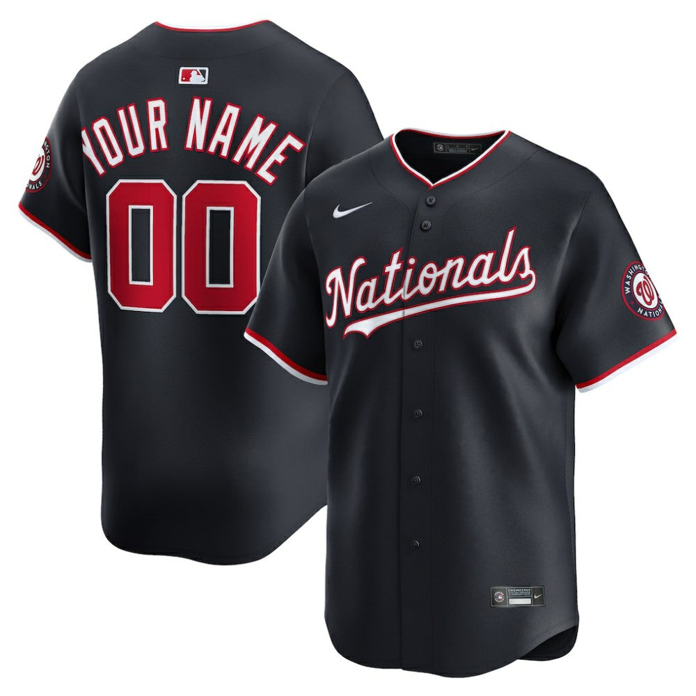 Washington Nationals Nike Alternate Limited Custom Jersey - Navy - Nike on Sale