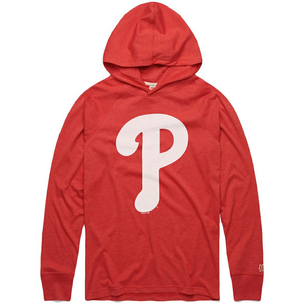Philadelphia Phillies Homage Lightweight Raglan Tri-Blend Pullover Hoodie - Red - MLB on Sale