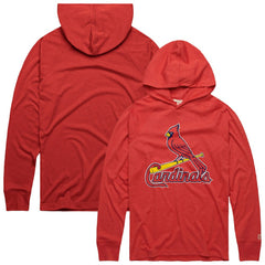St. Louis Cardinals Homage Lightweight Raglan Tri-Blend Pullover Hoodie - Red - MLB Lifestyle
