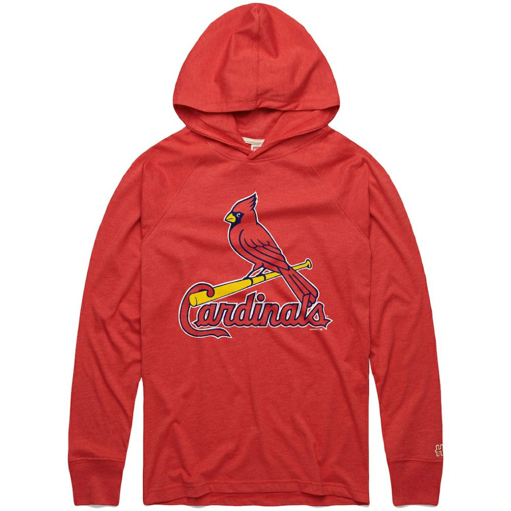 St. Louis Cardinals Homage Lightweight Raglan Tri-Blend Pullover Hoodie - Red - MLB Lifestyle