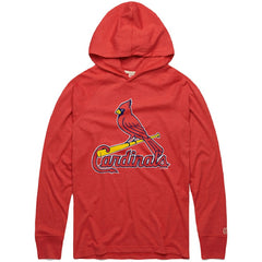 St. Louis Cardinals Homage Lightweight Raglan Tri-Blend Pullover Hoodie - Red - MLB Lifestyle