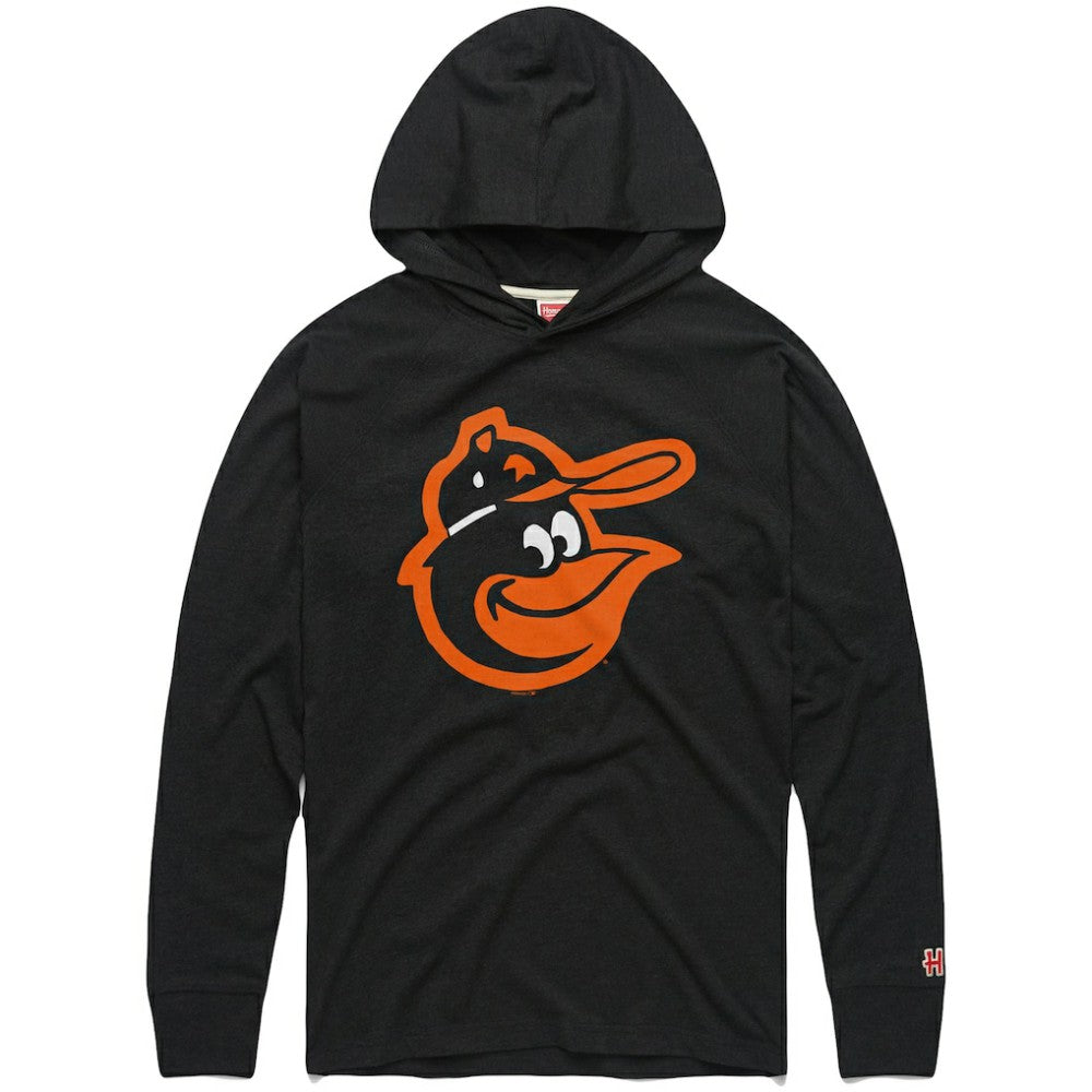 Baltimore Orioles Homage Lightweight Raglan Tri-Blend Pullover Hoodie - Charcoal - MLB Online