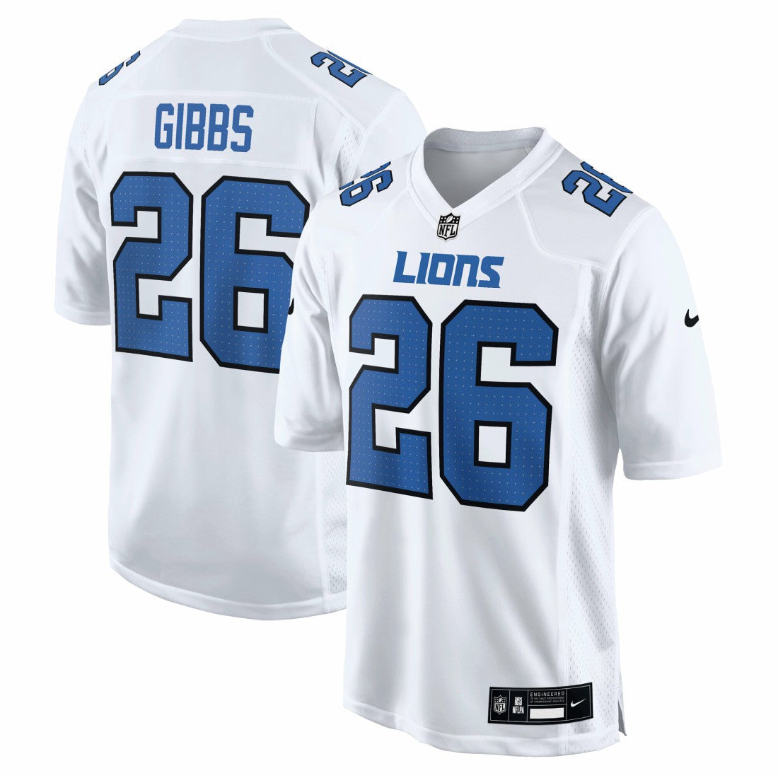 Nike Jahmyr Gibbs Detroit Lions Tundra Fashion Game Jersey White
