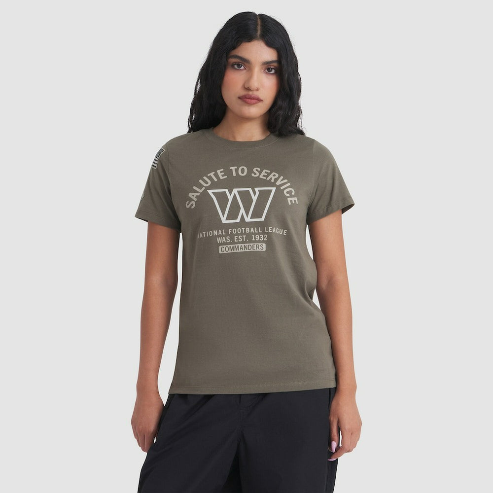 Nike Washington Commanders Women's 2025 Salute to Service Sideline T-Shirt Olive