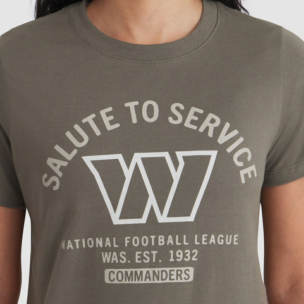 Nike Washington Commanders Women's 2025 Salute to Service Sideline T-Shirt Olive