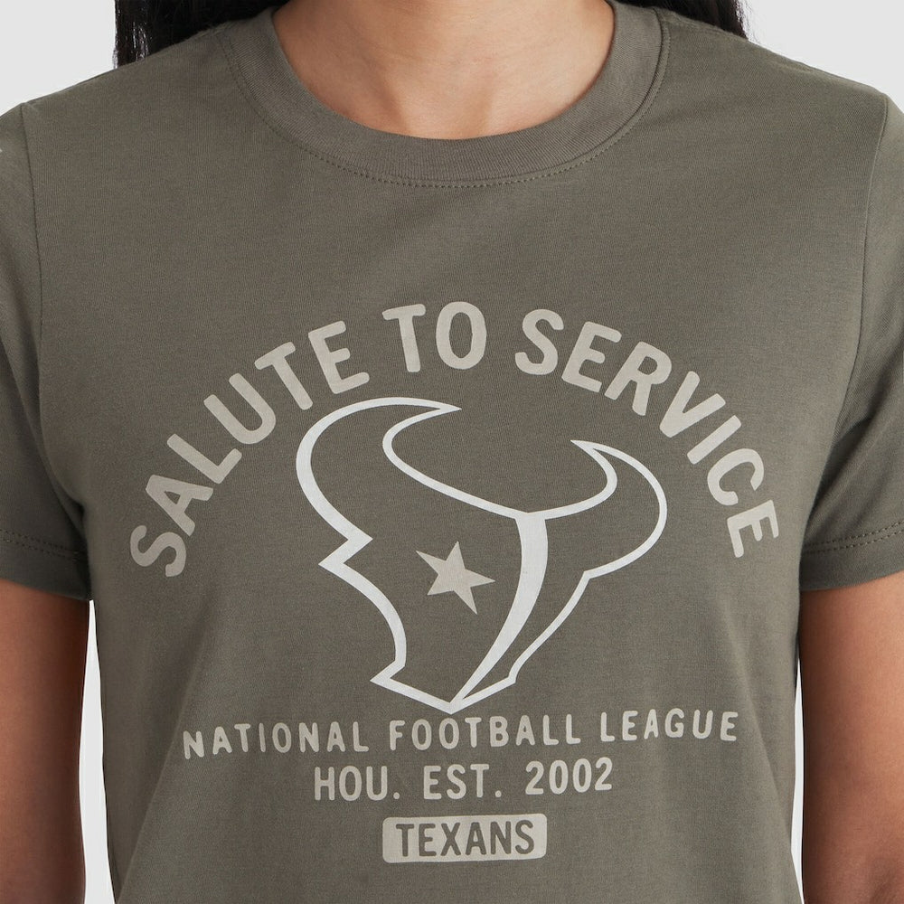 Nike Houston Texans Women's 2025 Salute to Service Sideline T-Shirt Olive
