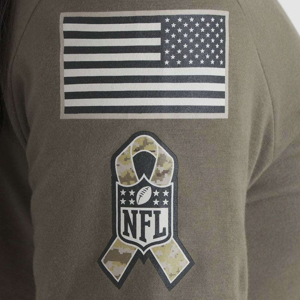 Nike Houston Texans Women's 2025 Salute to Service Sideline T-Shirt Olive
