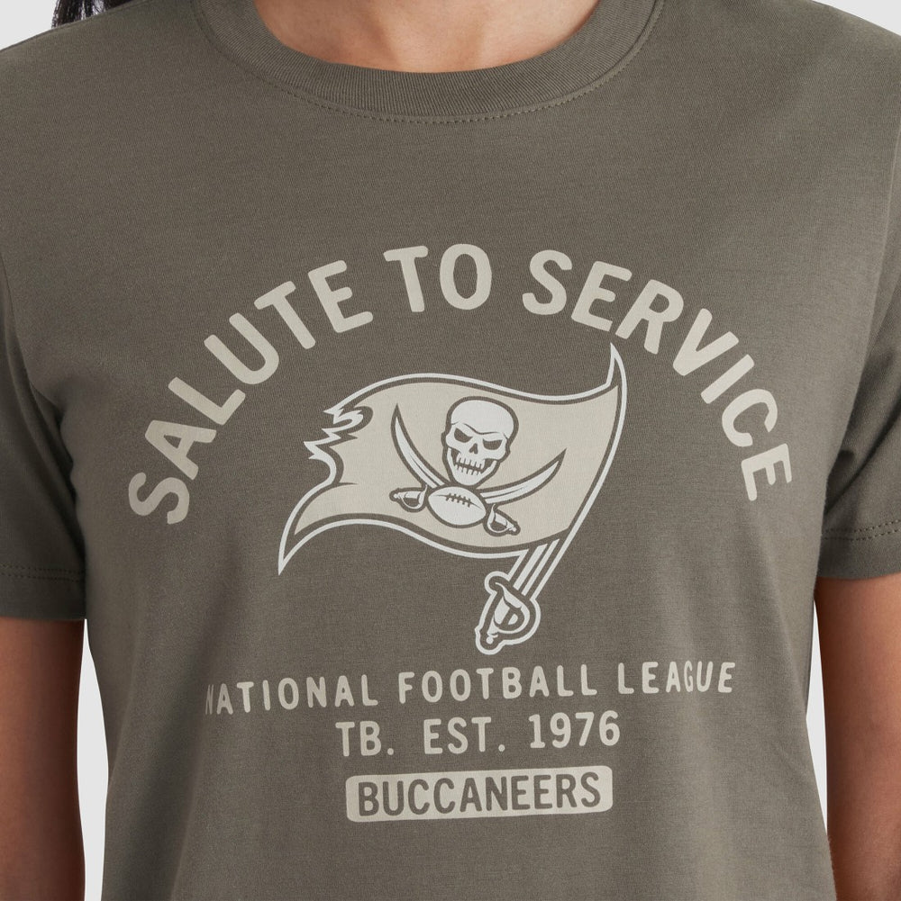 Nike Tampa Bay Buccaneers Women's 2025 Salute to Service Sideline T-Shirt Olive
