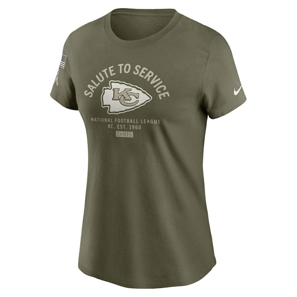 Nike Kansas City Chiefs Women's 2025 Salute to Service Sideline T-Shirt Olive