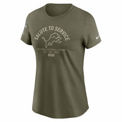 Nike Detroit Lions Women's 2025 Salute to Service Sideline T-Shirt Olive