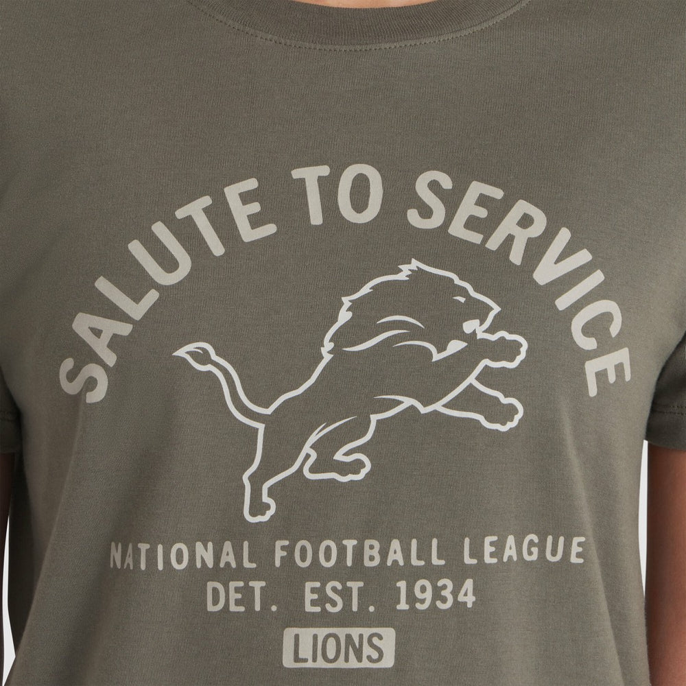 Nike Detroit Lions Women's 2025 Salute to Service Sideline T-Shirt Olive