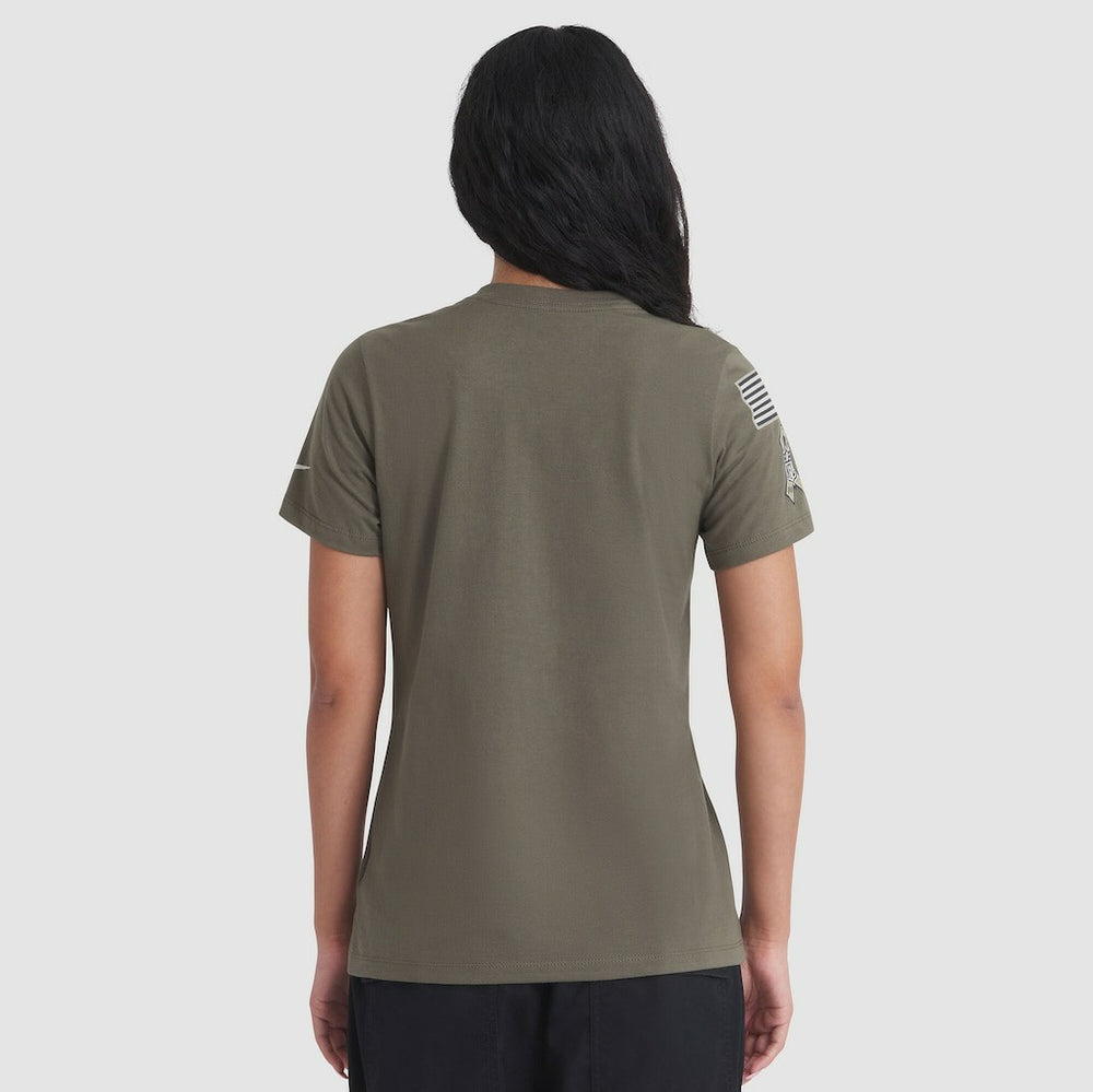 Nike Baltimore Ravens Women's 2025 Salute to Service Sideline T-Shirt Olive