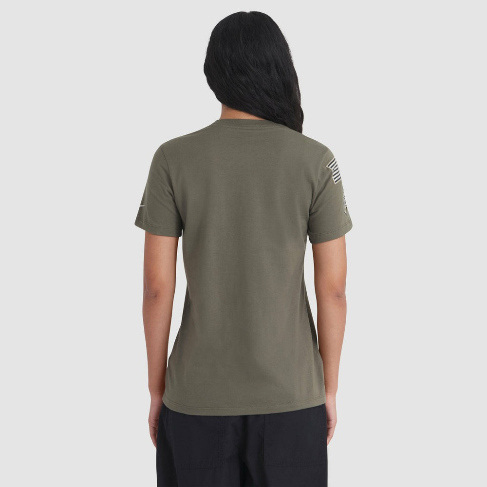 Nike Green Bay Packers Women's 2025 Salute to Service Sideline T-Shirt Olive