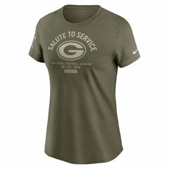 Nike Green Bay Packers Women's 2025 Salute to Service Sideline T-Shirt Olive