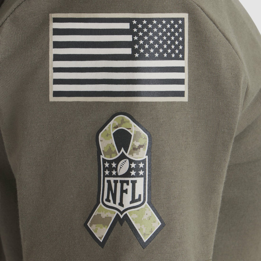 Nike Green Bay Packers Women's 2025 Salute to Service Sideline T-Shirt Olive