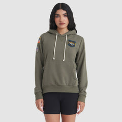 Nike Jacksonville Jaguars Women's 2025 Salute to Service Sideline Standard Issue Dri-FIT Hoodie Olive