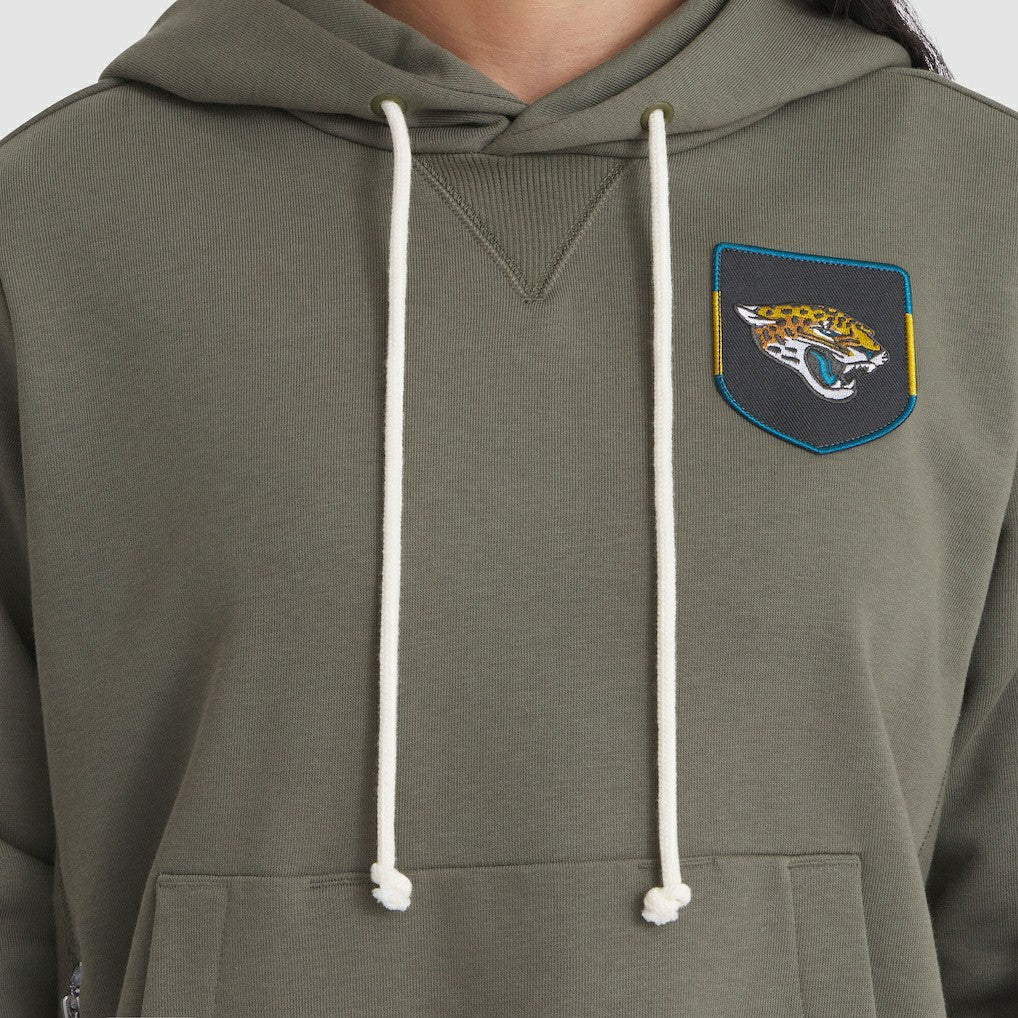 Nike Jacksonville Jaguars Women's 2025 Salute to Service Sideline Standard Issue Dri-FIT Hoodie Olive