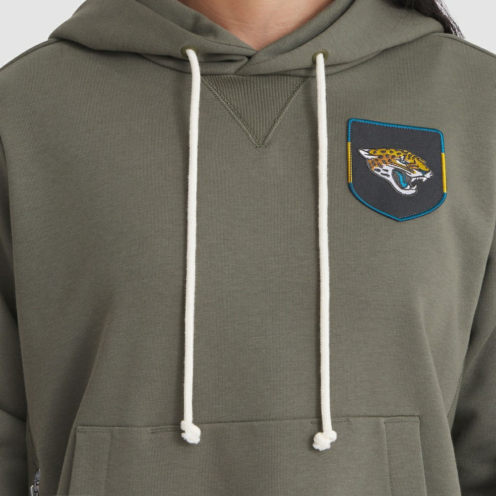 Nike Jacksonville Jaguars Women's 2025 Salute to Service Sideline Standard Issue Dri-FIT Hoodie Olive